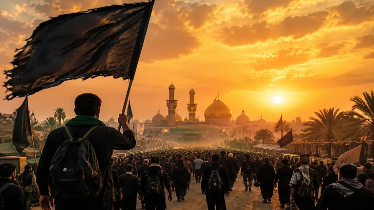 Arbaeen Kya Hai - Imam Hussain RA ki shahadat ke 40 din baad Karbala me Arbaeen Walk karte zaireen